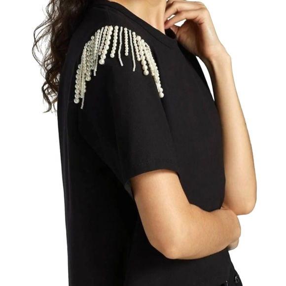 Veronica Beard Rumia rhinestone Tee Size Small - Picture 2 of 8